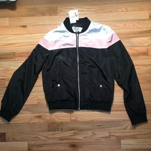 Black bomber jacket
